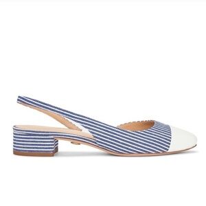 8. Veronica Beard $375 CECILE PINSTRIPE SLINGBACK SHOES